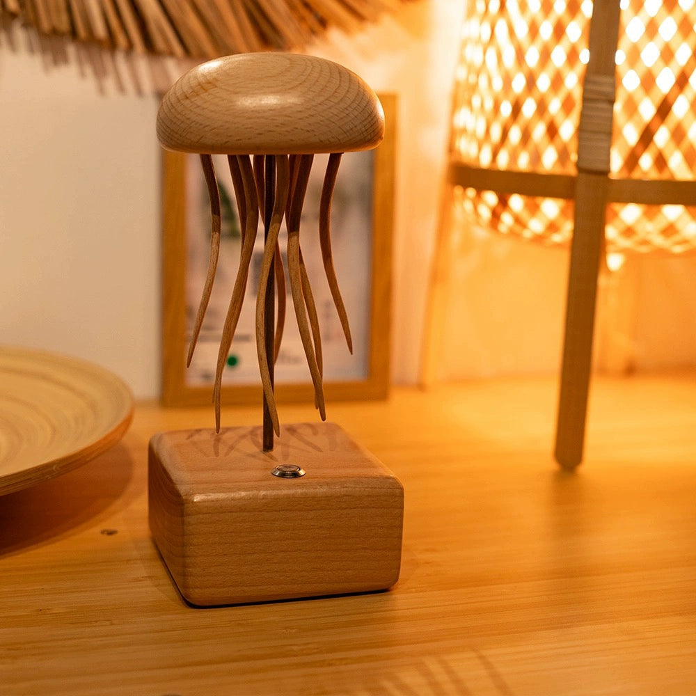 Beechwood Jellyfish Automata – Battery-Powered Kinetic Sculpture (No Music)